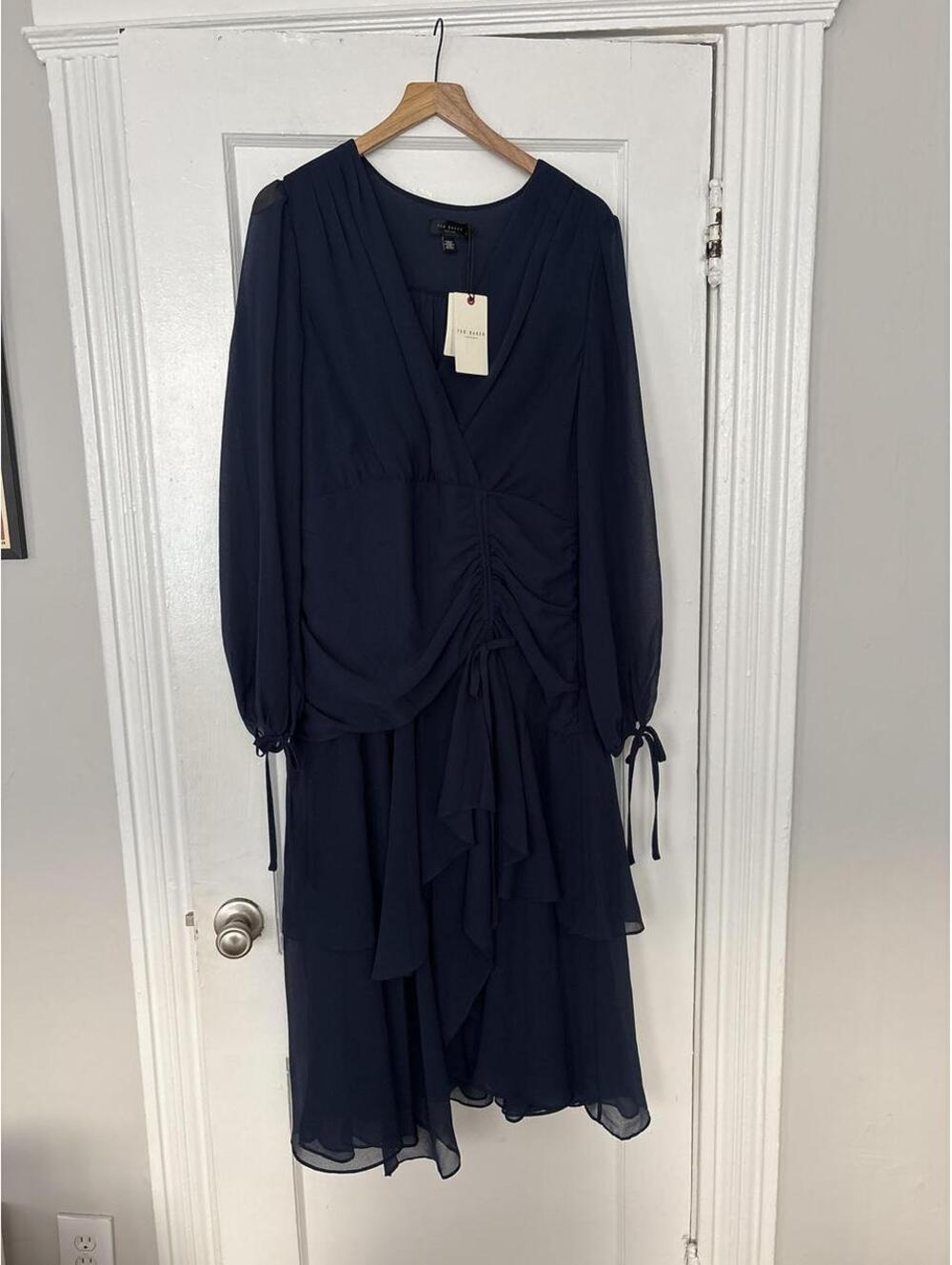 Ted Baker Women's Navy and Blue Dress